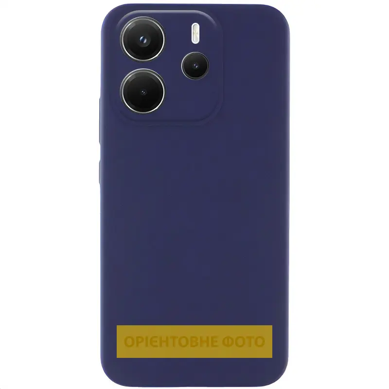 Чехол Silicone Cover Lakshmi Full Camera (AAA) для Xiaomi Redmi 15C (EU), Темно-синий / Midnight blue, Силикон, купить оптом с доставкой