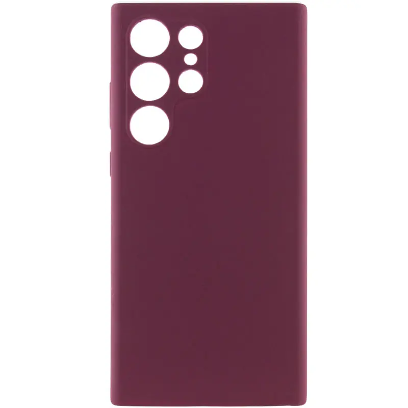 Чохол Silicone Cover Lakshmi Full Camera (AAA) для Samsung Galaxy S26 Ultra, Бордовий / Plum, Силікон, купити оптом з доставкою