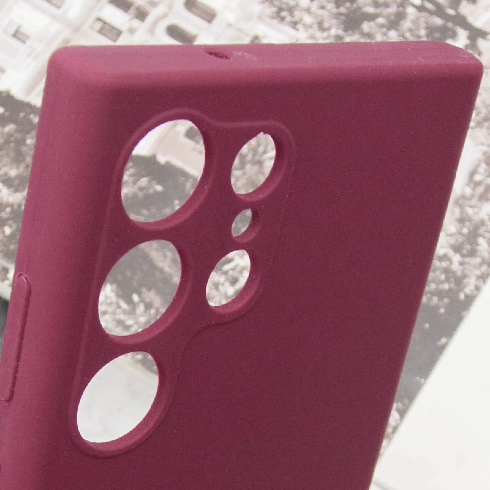 Чохол Silicone Cover Lakshmi Full Camera (AAA) для Samsung Galaxy S26 Ultra, Бордовий / Plum 5, Силікон, купити оптом з доставкою