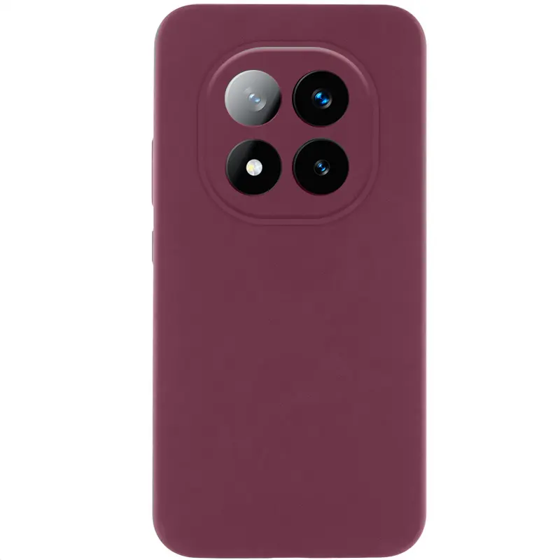 Чехол Silicone Cover Lakshmi Full Camera (AAA) для Xiaomi Redmi Note 15 Pro 4G, Бордовый / Plum, Силикон, купить оптом с доставкой