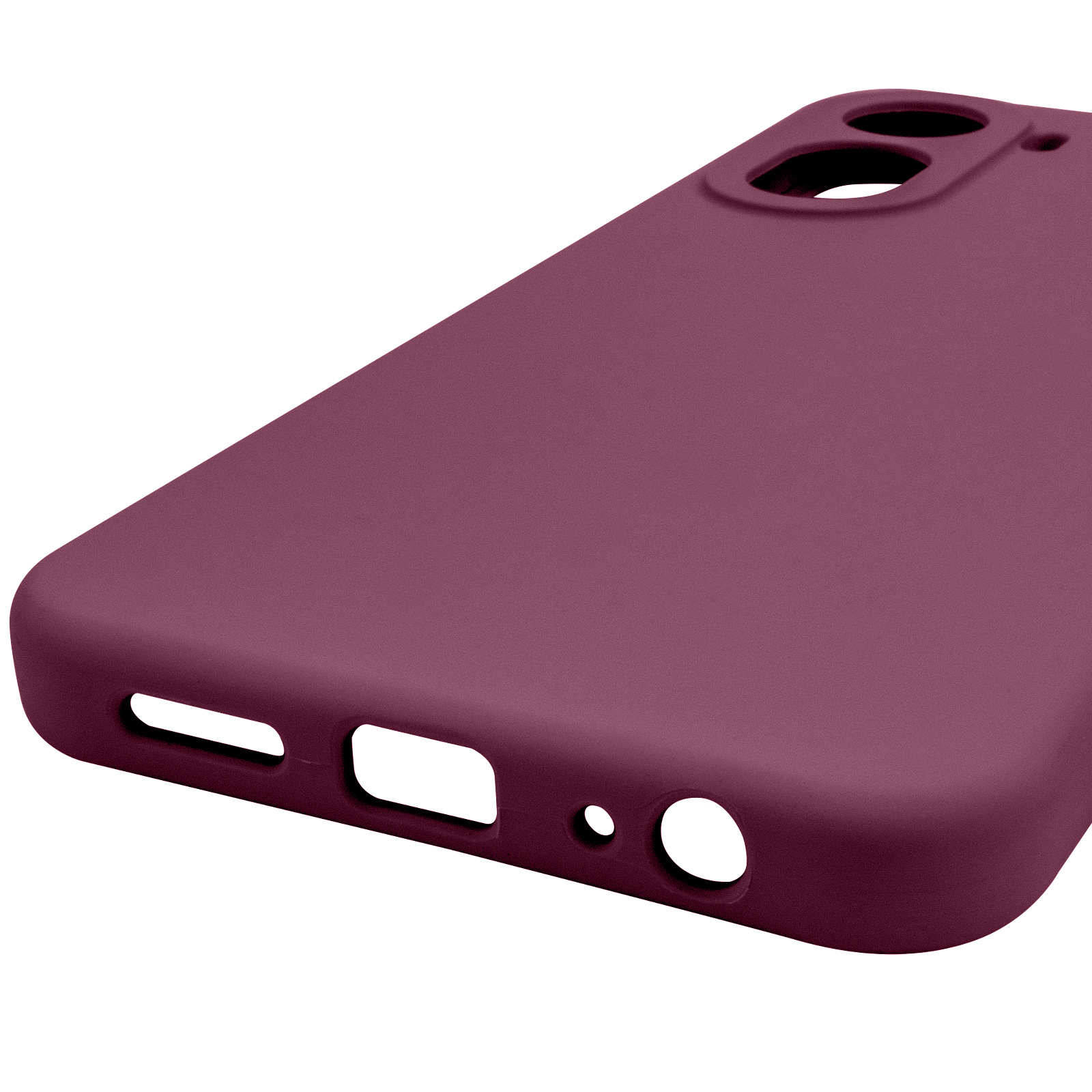 Чехол Silicone Cover Lakshmi Full Camera (AAA) для Xiaomi Redmi A7 Pro 4G / Poco C81, Бордовый / Plum 4, Силикон, купить оптом с доставкой