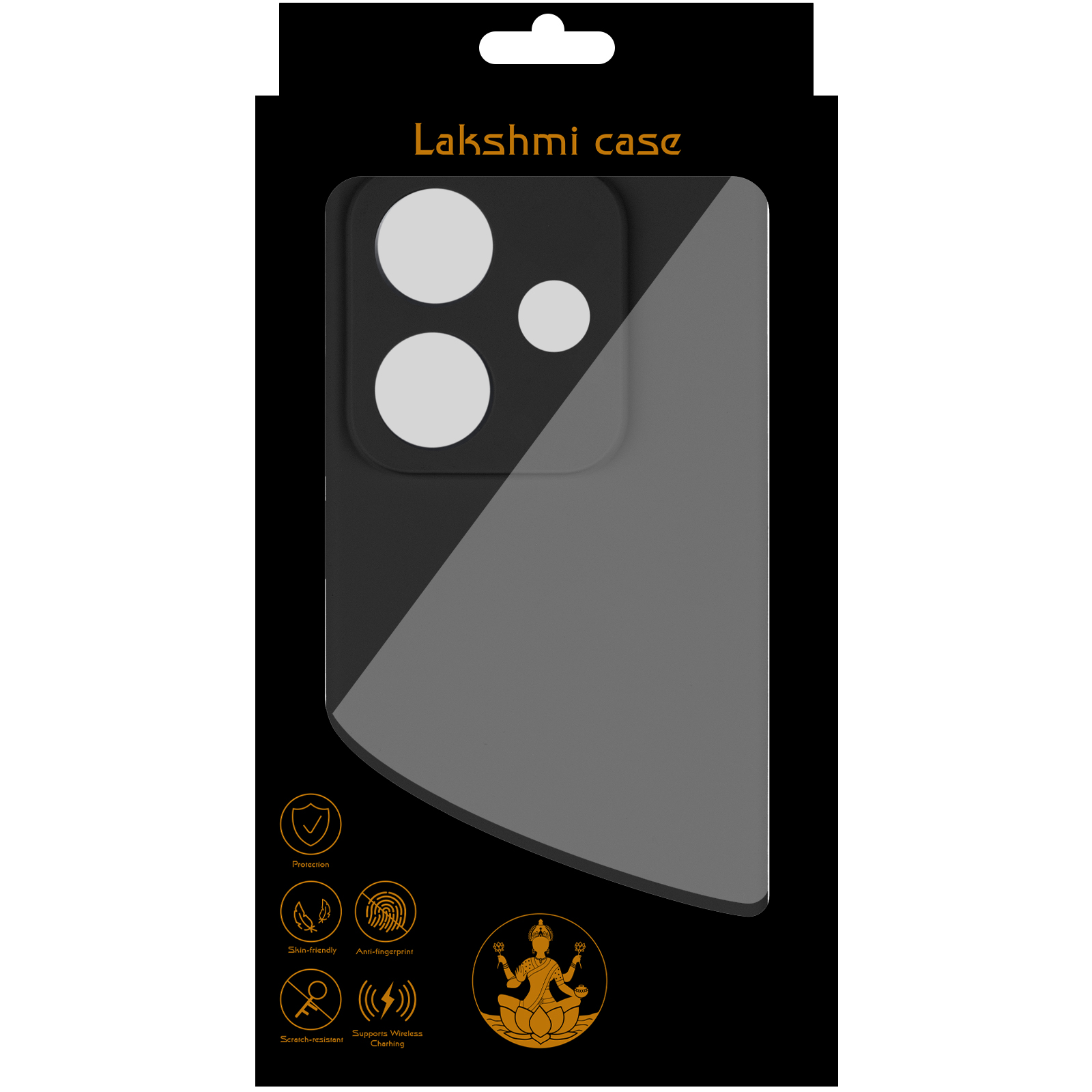 Чехол Silicone Cover Lakshmi Full Camera (AAA) для Xiaomi Redmi Note 17 Pro 5G, Черный / Black 1, Силикон, купить оптом с доставкой