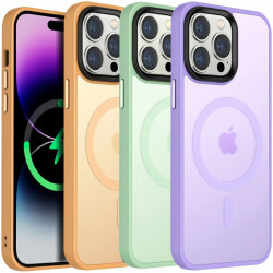 TPU+PC чехол Metal Buttons with MagSafe Colorful для Apple iPhone 12 Pro / 12 (6.1")