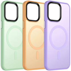 TPU+PC чехол Metal Buttons with MagSafe Colorful для Apple iPhone 13 (6.1")
