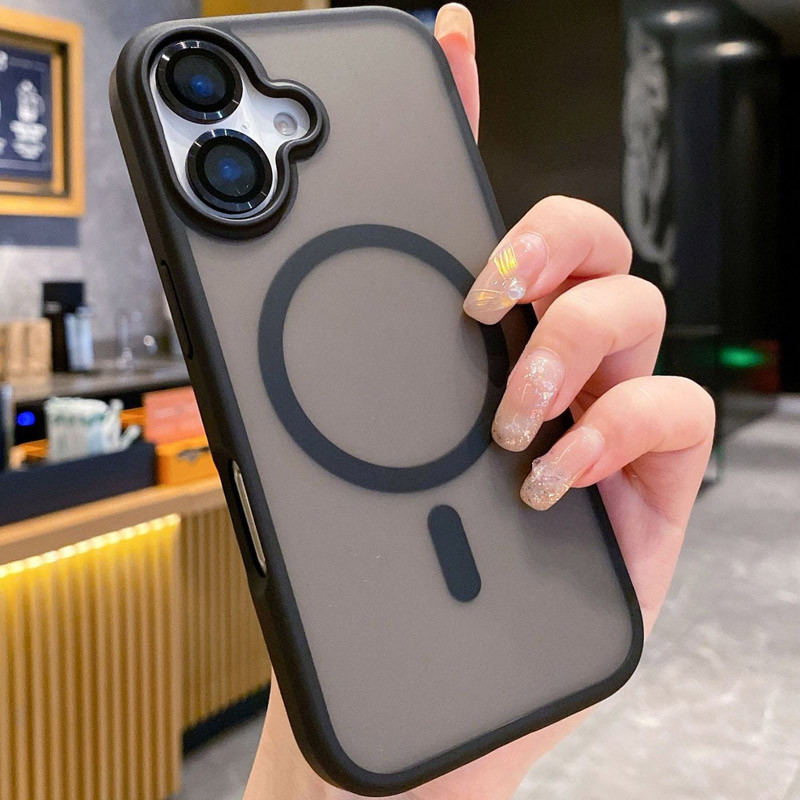 Чехол Metal Buttons with MagSafe Colorful для Apple iPhone 16 (6.1) |TPU+PC| на картинке №3