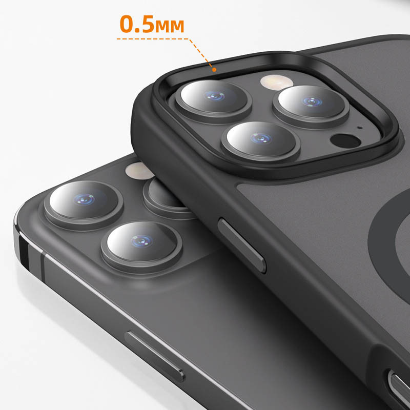 Чехол Metal Buttons with MagSafe Colorful для Apple iPhone 16 Pro (6.3) |TPU+PC| на картинке №3