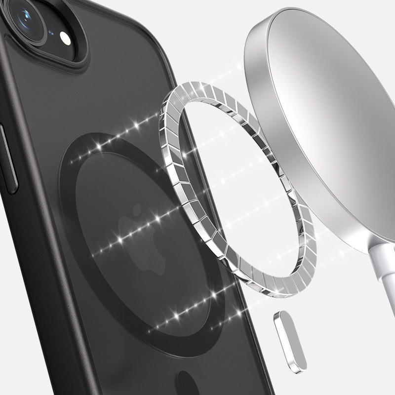 Чехол Metal Buttons with MagSafe Colorful для Apple iPhone 16e (6.1) |TPU+PC| на картинке №2