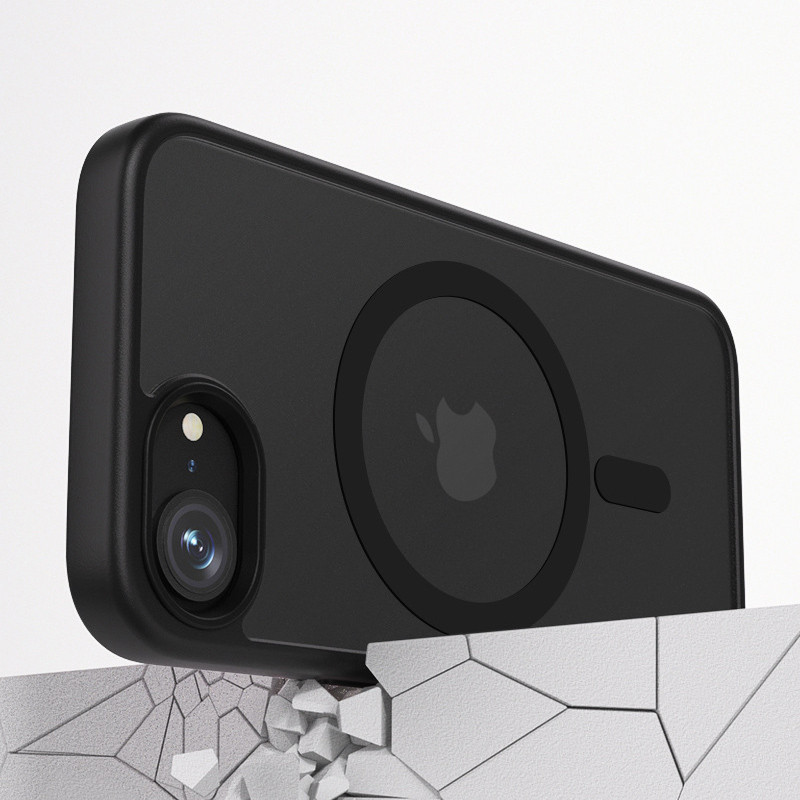 Чехол Metal Buttons with MagSafe Colorful для Apple iPhone 16e (6.1) |TPU+PC| на картинке №3