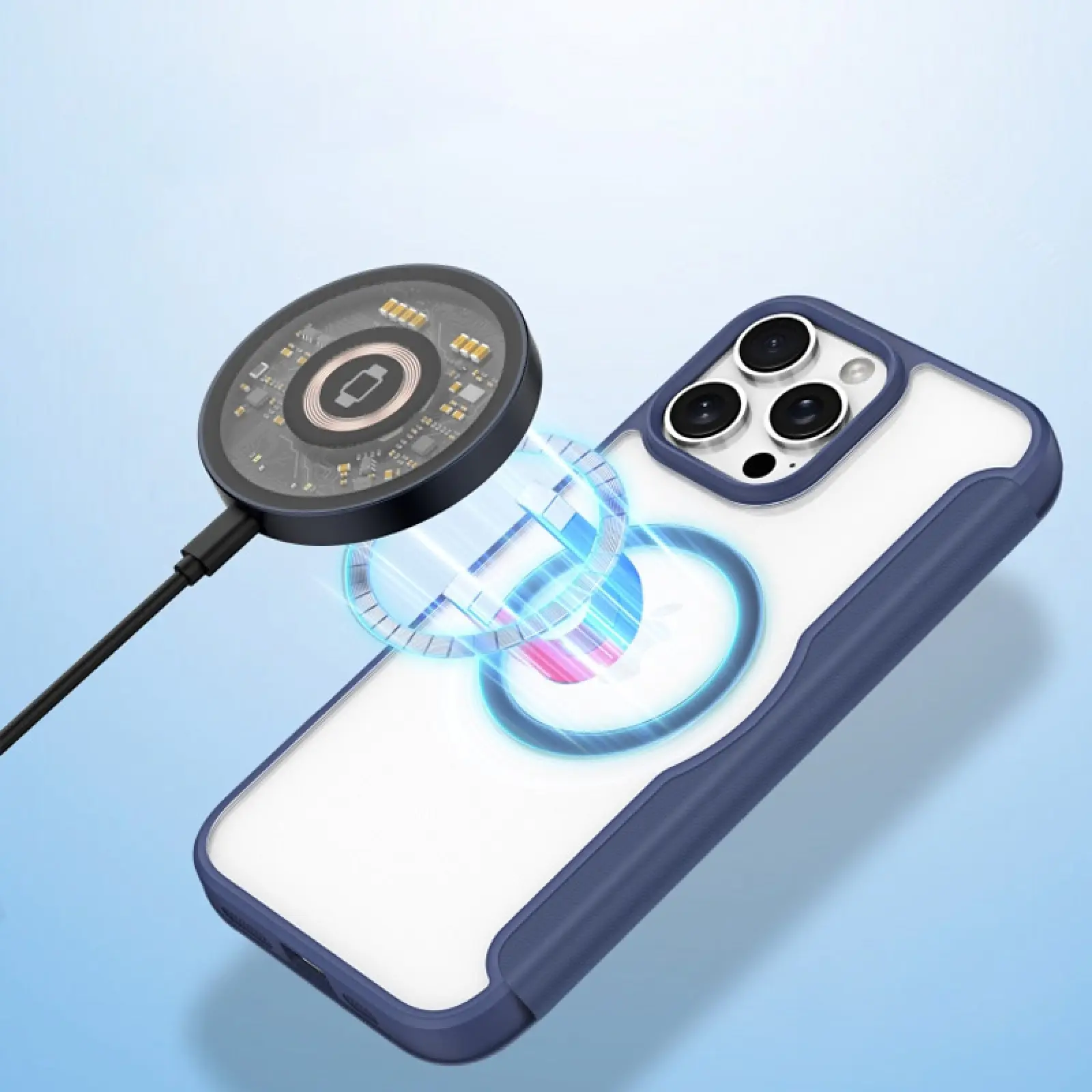 Чехол-книжка Dux Ducis Skin X Pro with MagSafe для Apple iPhone 16 Pro (6.3"), Blue 4, TPU+PC, купить оптом с доставкой