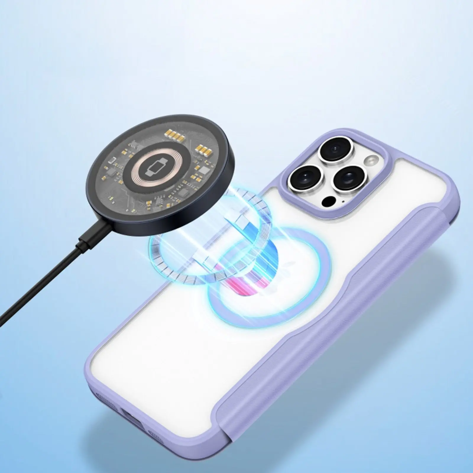 Чехол-книжка Dux Ducis Skin X Pro with MagSafe для Apple iPhone 16 Pro (6.3"), Purple 4, TPU+PC, купить оптом с доставкой