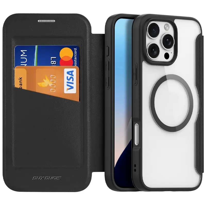 Чехол-книжка Dux Ducis Skin X Pro with MagSafe для Apple iPhone 16 Pro Max (6.9"), Black, TPU+PC, купить оптом с доставкой