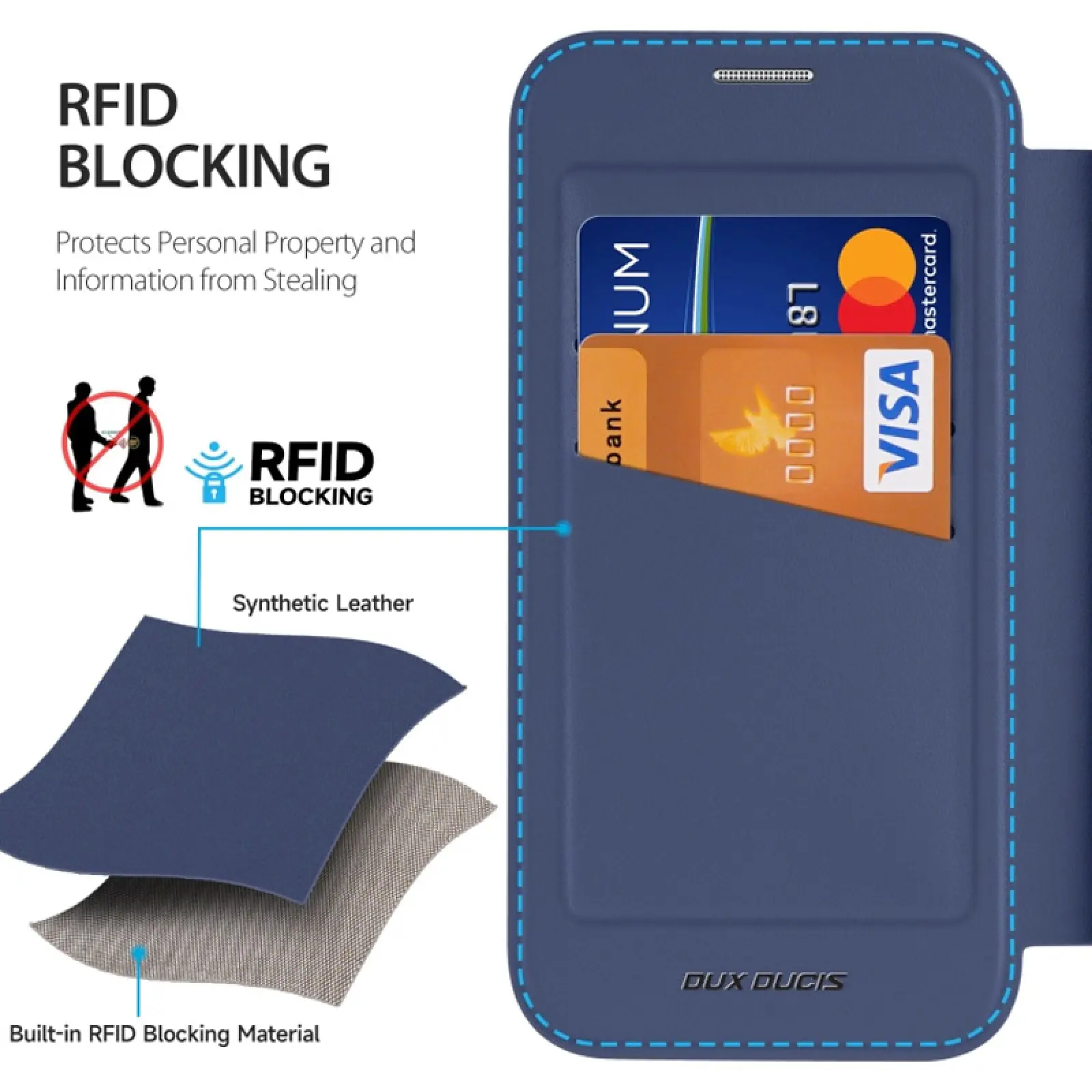 Чехол-книжка Dux Ducis Skin X Pro with MagSafe для Apple iPhone 16 Pro Max (6.9"), Blue 2, TPU+PC, купить оптом с доставкой