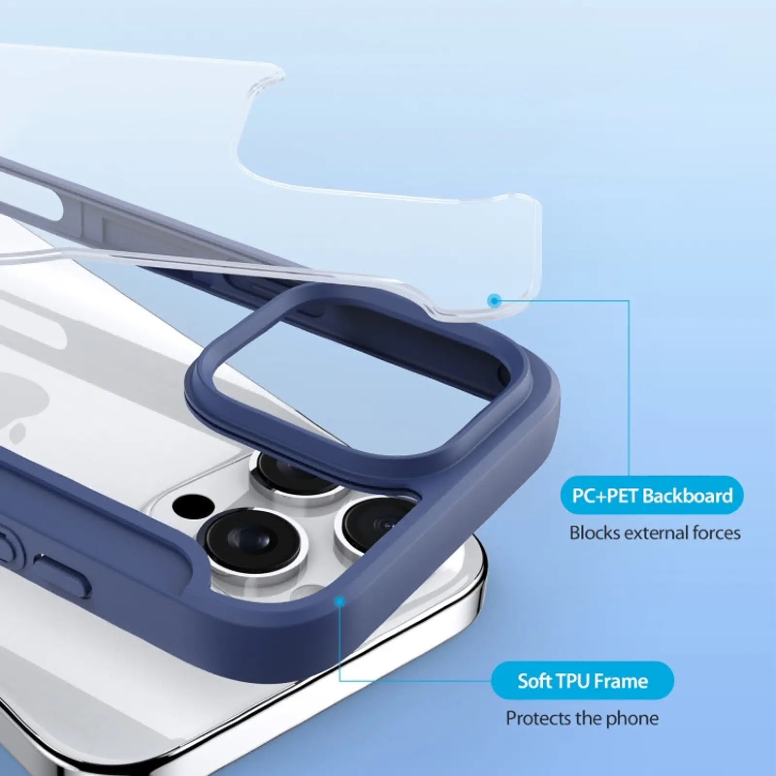 Чехол-книжка Dux Ducis Skin X Pro with MagSafe для Apple iPhone 16 Pro Max (6.9"), Blue 3, TPU+PC, купить оптом с доставкой