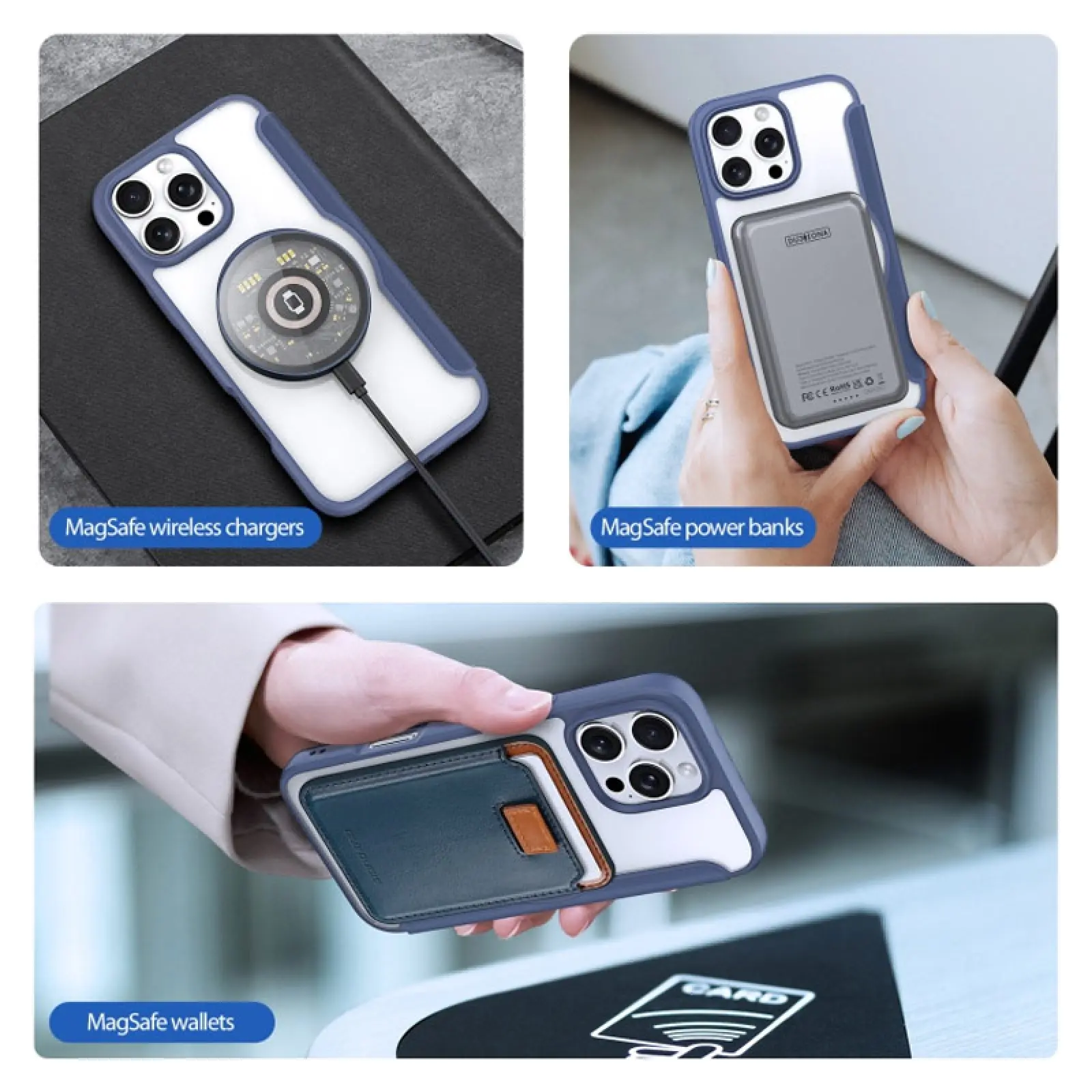 Чехол-книжка Dux Ducis Skin X Pro with MagSafe для Apple iPhone 16 Pro Max (6.9"), Blue 6, TPU+PC, купить оптом с доставкой