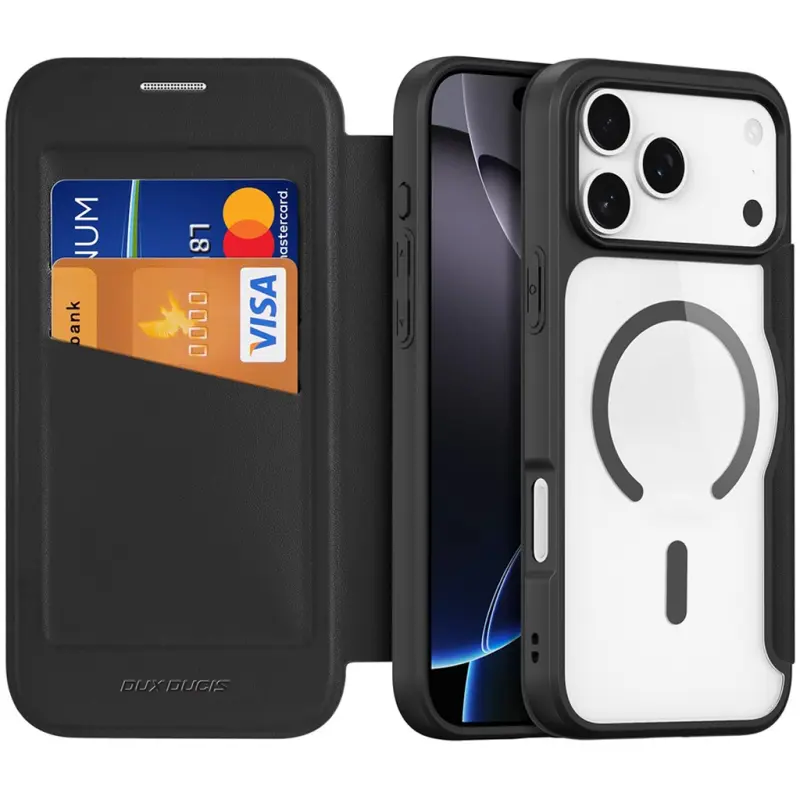 Чехол-книжка Dux Ducis Skin X Pro with MagSafe для Apple iPhone 17 Pro Max (6.9"), Black, TPU+PC, купить оптом с доставкой