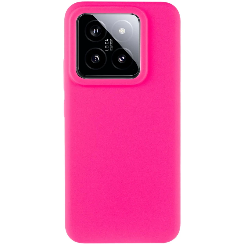 Чехол Silicone Cover Lakshmi (AAA) для Xiaomi 14 Pro, Розовый / Barbie pink 1, Силикон, купить оптом с доставкой