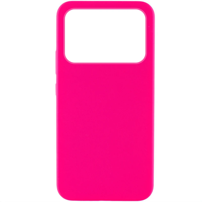 Чехол Silicone Cover Lakshmi (AAA) для Xiaomi Poco X6 Pro, Розовый / Barbie pink, Силикон, купить оптом с доставкой