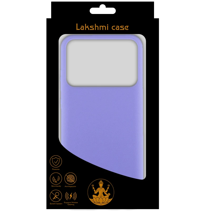 Чехол Silicone Cover Lakshmi (AAA) для Xiaomi Poco X6 Pro, Сиреневый / Dasheen 3, Силикон, купить оптом с доставкой