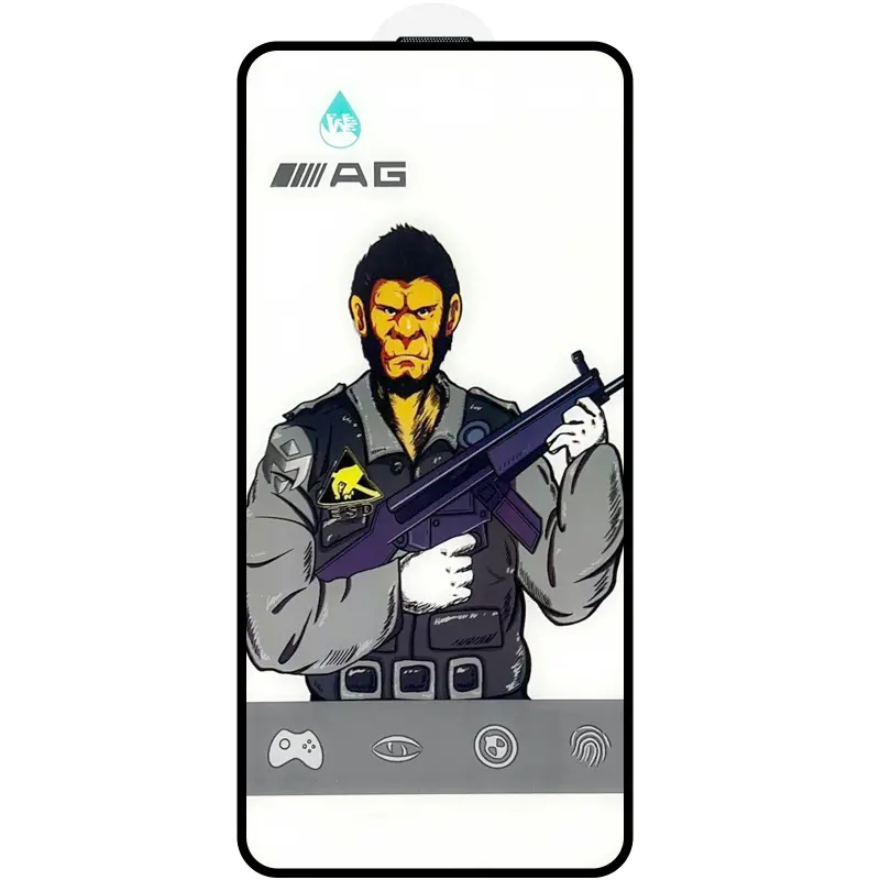 Защитное стекло 5D Anti-static Matte (тех.пак) для Apple iPhone 15 Pro (6.1"), Черный, Закаленное стекло, купить оптом с доставкой