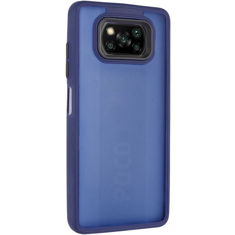 Чехол TPU+PC Lyon Frosted для Xiaomi Poco X3 NFC / Poco X3 Pro, Navy Blue, TPU+PC, купить оптом с доставкой