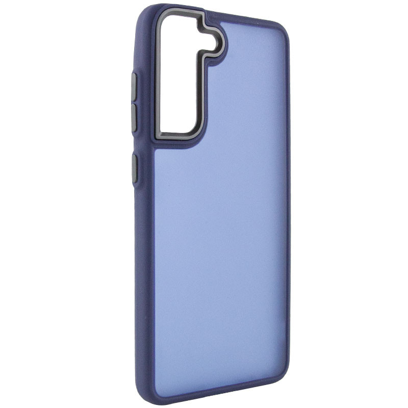 Чохол TPU+PC Lyon Frosted для Samsung Galaxy S21 FE, Navy Blue, TPU+PC, купити оптом з доставкою