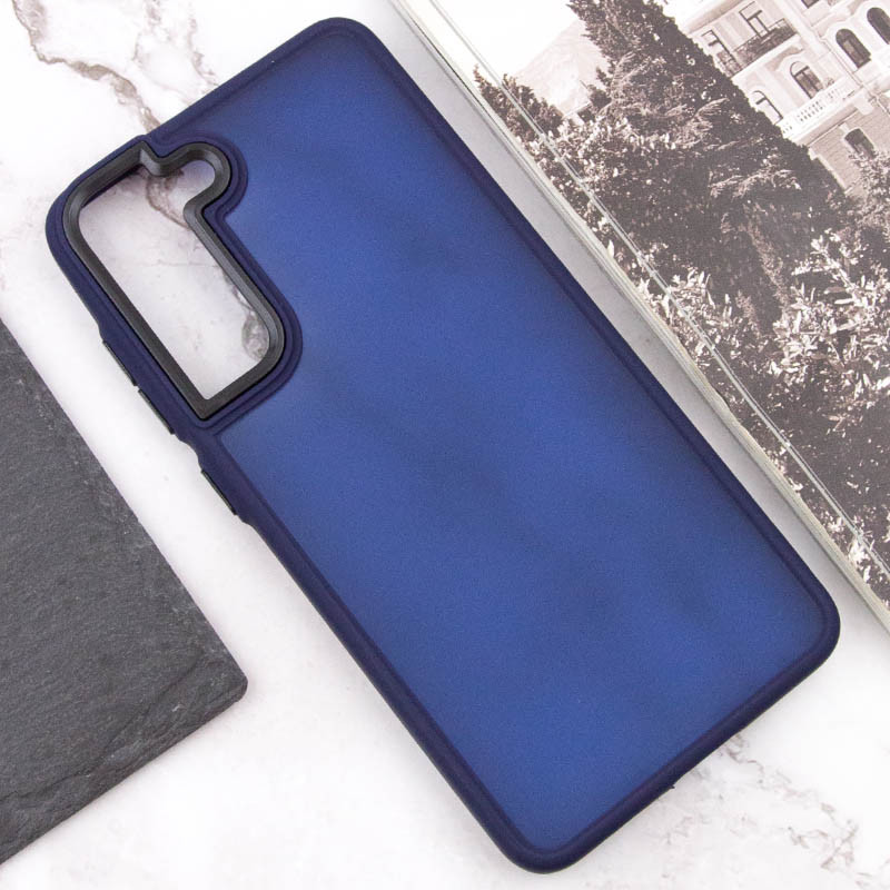 Чохол TPU+PC Lyon Frosted для Samsung Galaxy S21 FE, Navy Blue 3, TPU+PC, купити оптом з доставкою