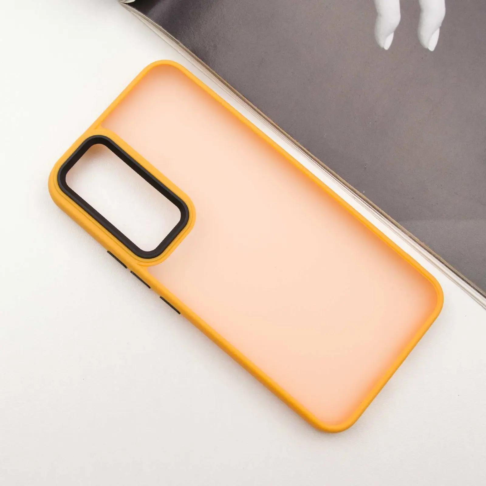 Чехол TPU+PC Lyon Frosted для Samsung Galaxy A15 4G/5G / M15 5G, Orange 1, TPU+PC, купить оптом с доставкой