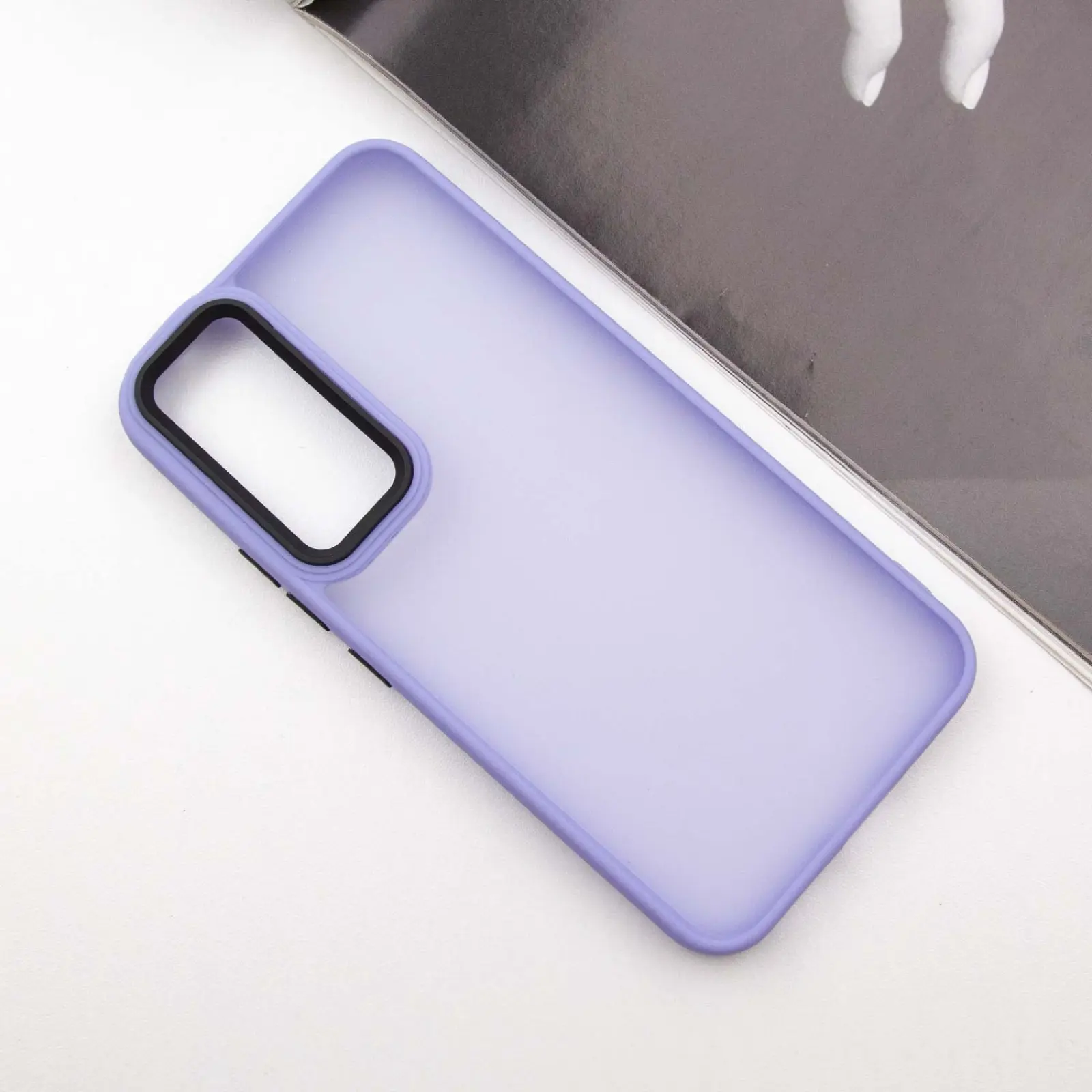 Чехол TPU+PC Lyon Frosted для Samsung Galaxy A55, Purple 1, TPU+PC, купить оптом с доставкой