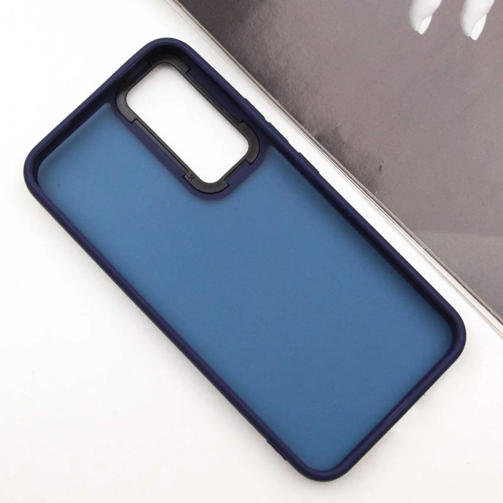 Чехол TPU+PC Lyon Frosted для Samsung Galaxy A55, Deep Navy 1, TPU+PC, купить оптом с доставкой