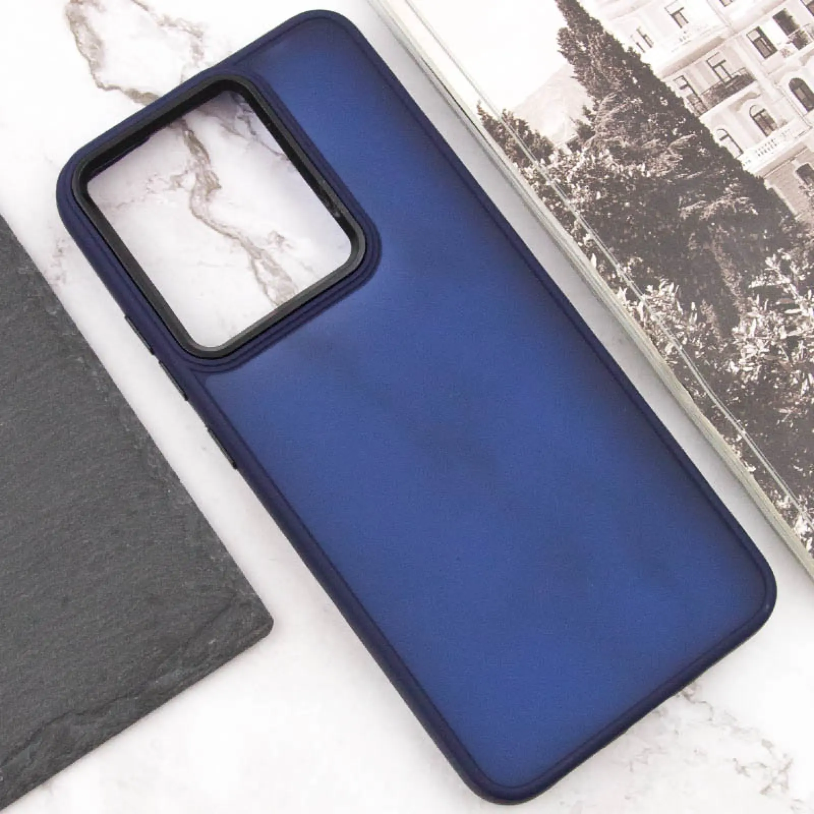 Чехол TPU+PC Lyon Frosted для Motorola Edge 60 Fusion, Navy Blue 3, TPU+PC, купить оптом с доставкой