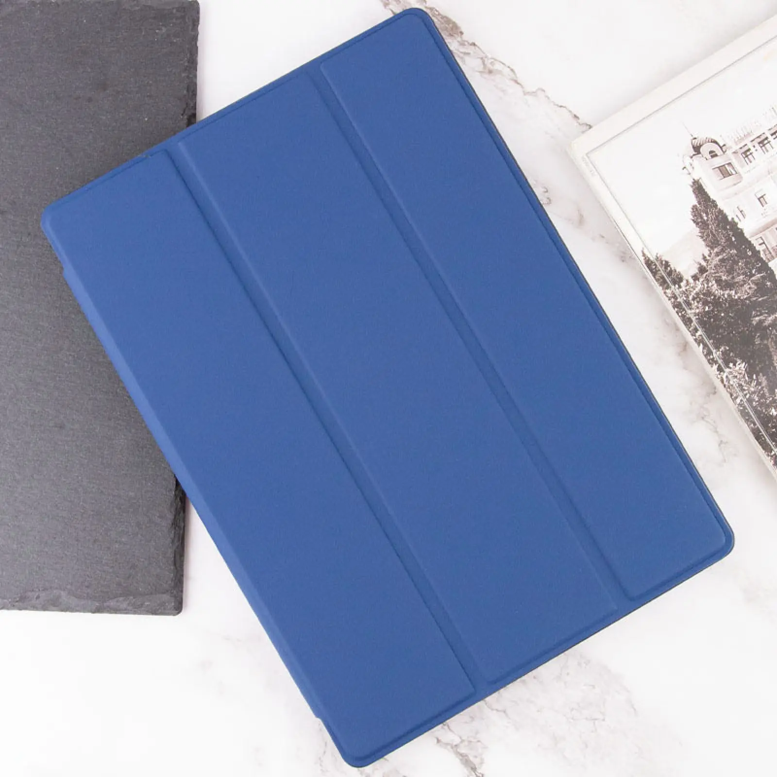 Чехол-книжка Book Cover (stylus slot) для Samsung Galaxy Tab S10 FE+ (13.1"), Темно-синий / Midnight blue 2, TPU+PC, купить оптом с доставкой