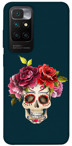 Чехол itsPrint Flower skull для Xiaomi Redmi 10