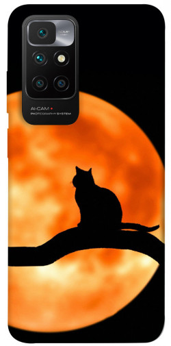 Чехол itsPrint Кот на фоне луны для Xiaomi Redmi 10