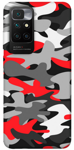 Чехол itsPrint Красно-серый камуфляж для Xiaomi Redmi 10