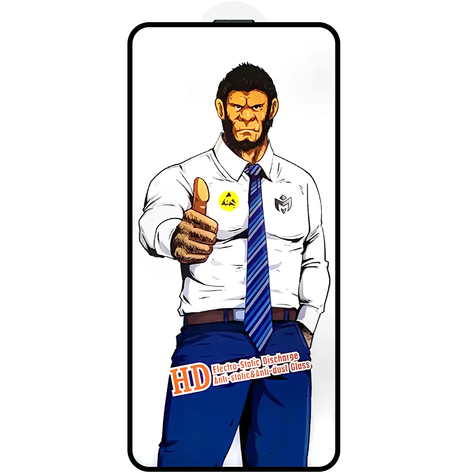 Защитное стекло 5D Anti-static Pro (тех.пак) для Apple iPhone 15 Pro (6.1"), Черный, Закаленное стекло, купить оптом с доставкой