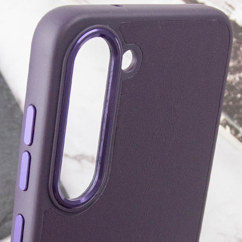 Уценка Кожаный чехол Bonbon Leather Metal Style для Samsung Galaxy S23, Эстетический дефект / Фиолетовый / Dark Purple 4, Искусственная кожа, купить оптом с доставкой