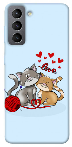 Чехол itsPrint Два кота Love для Samsung Galaxy S21 FE
