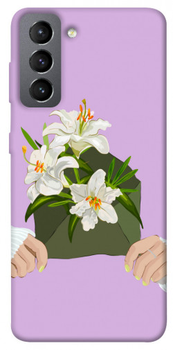 Чехол itsPrint Flower message для Samsung Galaxy S21 FE