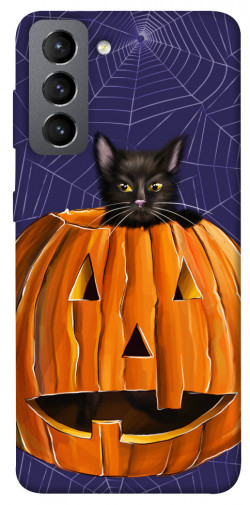 Чехол itsPrint Cat and pumpkin для Samsung Galaxy S21 FE