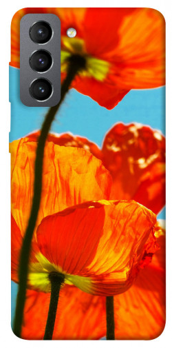 Чехол itsPrint Яркие маки для Samsung Galaxy S21 FE