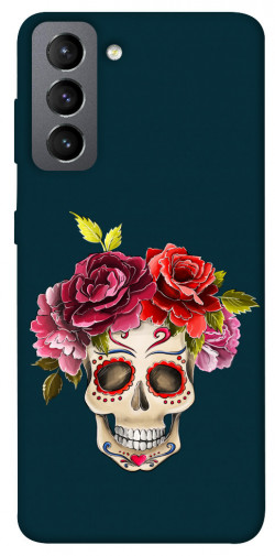 Чехол itsPrint Flower skull для Samsung Galaxy S21 FE