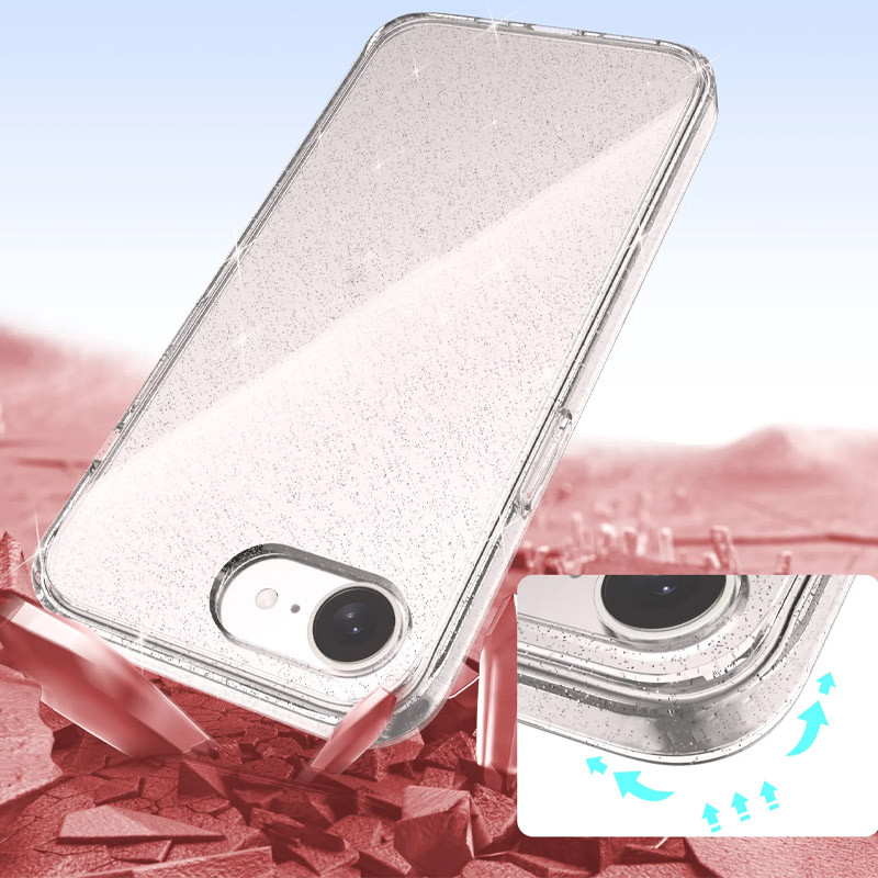 Прозрачный чехол Nova Sparkle для Apple iPhone 7 / 8 (4.7) с блестками на картинке №3