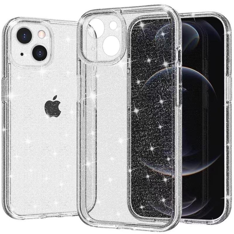 Прозрачный чехол Nova Sparkle для Apple iPhone 13 (6.1) с блестками на картинке №2
