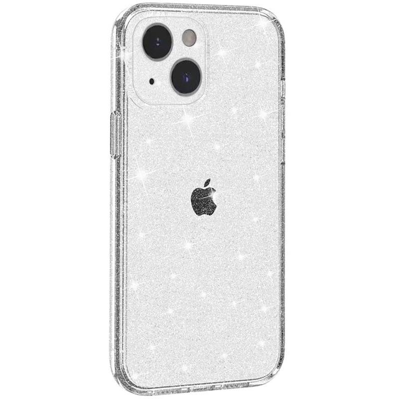 Прозрачный чехол Nova Sparkle для Apple iPhone 13 (6.1) с блестками на картинке №5