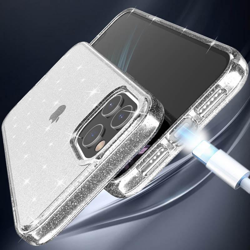 Прозрачный чехол Nova Sparkle для Apple iPhone 14 Pro (6.1) с блестками на картинке №7