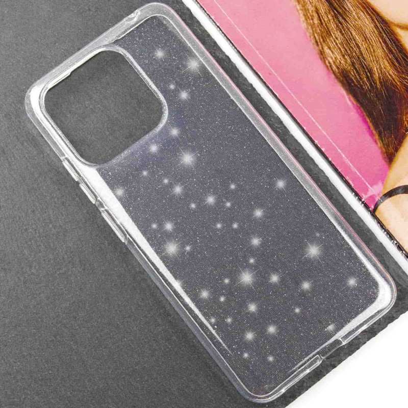 Прозрачный чехол Nova Sparkle для Xiaomi Redmi 12C с блестками на картинке №3