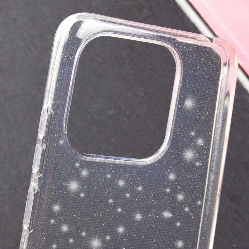 Прозрачный чехол Nova Sparkle для Xiaomi Redmi 12C с блестками на картинке №4