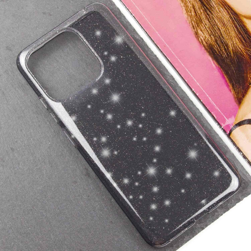 Прозрачный чехол Nova Sparkle для Xiaomi Redmi 12C с блестками на картинке №3