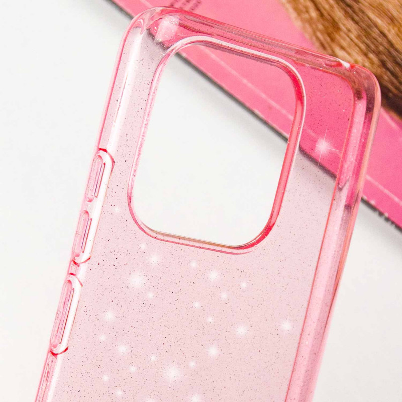 Прозрачный чехол Nova Sparkle для Xiaomi Redmi 12C с блестками на картинке №4
