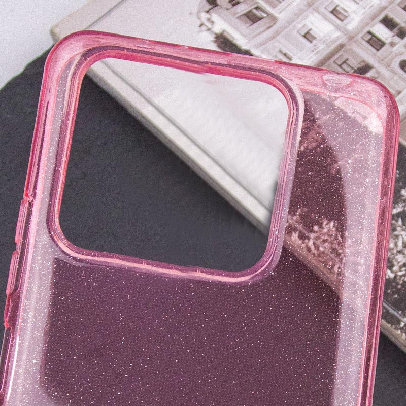 Прозрачный чехол Nova Sparkle для Xiaomi Redmi Note 13 Pro 4G с блестками на картинке №4